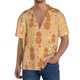 thumbnail image 1 of Fotbe Pineapples Camisa Estampada de Manga Corta para Hombre, Casual de Verano, Estilo Playero, Sin Arrugas-Large, 1 of 5