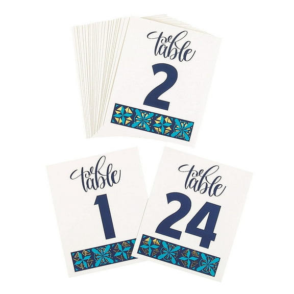 Spanish Wedding Table Numbers - Party Supplies - 24 Pieces