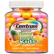 Angle View: Centrum Flavor Burst Kids Multivitamin Chews, Tropical Burst, 120 Ct