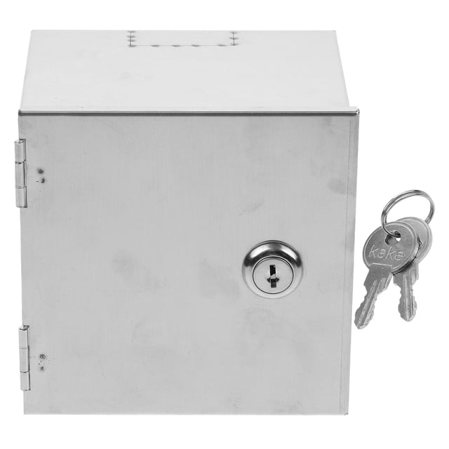 Miangastore Metal Outlet Box Protective Outlet Box Outdoor Socket Box Stainless Steel Socket Box with Lock