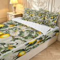 thumbnail image 3 of Erosebridal Coastal Bird Animals Zipper Full Size Comforter Sets with Fitted Sheet and 2 Pillowcases,Elegant Floral Branch Zipper Bedding Set,Beige Yellow,Reversible,4pcs, 3 of 8
