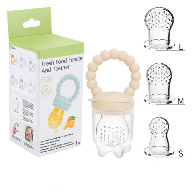 Comedero para frutas y alimentos, chupete, mordedor de silicona Btspepejoy