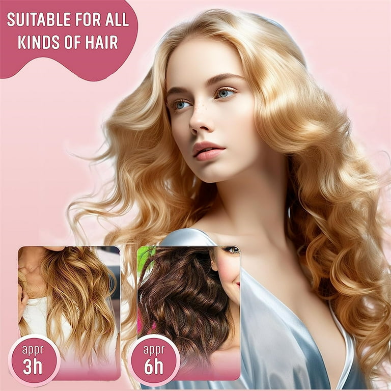 NOGIS 4Pcs Heatless Curling Set Satin Non ironing Hair Curler No Heat Curling Rod Headband Hair Roller to Sleep in Heatless Curls Ribbon with Silk Hairnet Sleeping Curlers Brown Walmart