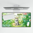thumbnail image 4 of British Shorthair Hello Spring Time Flower Floral Nature Desk Mat Full Keyboard Mouse Pad Cat Lover Kitten Owner Gifts Large Mousepad - 02031, 4 of 5