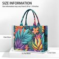 thumbnail image 3 of Large Capacity Tote Bag,Colorful Tropical Leaf Pattern Handbag Fashion Luxury Tote Bag,15.7"x13"x 5.1" Inches,Laptop Compatible, 3 of 6