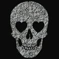 thumbnail image 2 of Junior's Lost Gods Lace Print Heart Skull  Cowl Neck Sweatshirt Black Large, 2 of 4