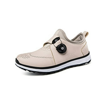 

Tenmix Womens Breathable Golfshoe Sports Round Toe Slip On Sneaker Walking Comfortable Apricot 7.5