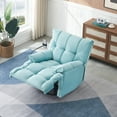 thumbnail image 3 of Oversized Recliner Chairs, Extra Wide Comfortable Seat Recliner with Overstuffed Armrest and Backrest, Single Sofa Recliner  for Living Room, Cyan, 3 of 7