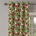 thumbnail image 2 of Ambesonne Christmas Grommet Curtain, Balls Holly Old, 50" x 84", Red Green Grey, 2 of 6