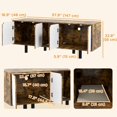thumbnail image 3 of PawHut Hidden Cat Litter Box Enclosure w/ 2 Cabinets, Sand Drain Pad, 3 of 10