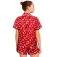 thumbnail image 3 of HITIME Pijama de Satín para Mujer Talla M, Conjunto de Short y Playera de Verano, Tela de Lujo Suave y Transpirable, Ideal para Dormir o Lounge, 3 of 8