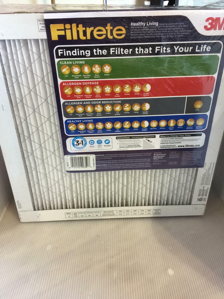 Filtrete 3m 1500 14x14x1 Air Filter Healthy Living Ultra Allergen 5 Lot Purple