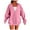 Pink, variant on cocolona Womens Full Zip Up Hoodie Fall Winter Oversized Long Sleeve Hooded Sweatshirts Fashion Solid Color Jacket with Pockets