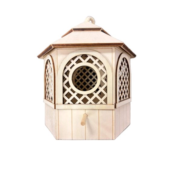 Decorative Wooden Birdhouse Wall Décor – 7" x 7" Hanging Accent