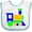 White and Blue, variant on Inktastic Cute Colorful Train Boys or Girls Baby Bib