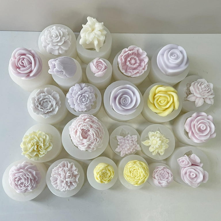 Diy Silicone Candle Mold Rose Ball Aromatherapy Candle Soap Mould Craft  Baking Mold Flower Mold Chocolate Cake Mold Rose Ball Candle