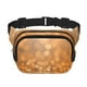 thumbnail image 1 of Fotbe Sparkling Orange and Black Cangurera Cuadrada con Estampado de Doble Capa, Bolsa de Cintura Ajustable Mini para Hombres y Mujeres, 1 of 9
