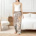 thumbnail image 6 of Lsque World Map With Animals Print Women's Pajama Pants, Lounge Pant - Comfortable Home Wear,Elastic Waistband, Stylish Design-Large, 6 of 9