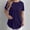 Purple, variant on Swuxness Women Short Sleeve Casual T Shirts, Spring and Summer Tops, Ladies Crew Neck Solid Color Fashion Comfortable Loose Pullover Tee Red, XL