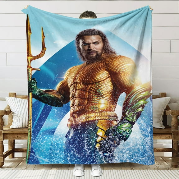 Aquaman Anti Pilling Flannel Blanket Gifts for Fans Lover Girls Boys Women Present Hoodie Him Bed 60"x80"