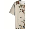 thumbnail image 4 of Men's Insect Print Short Sleeve Shirt - Bright dragonfly design, lightweight polyester, crew neck, casual style for spring and summer, plus size, 4 of 6
