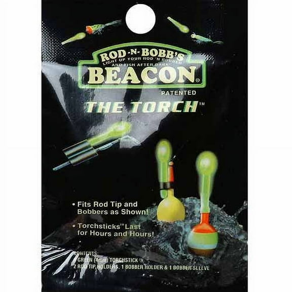 Rod-N-Bobb's "The Torch" Fishing Light Stick, Green, 4 Pack