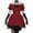 Red, variant on FYEGRE Elegant Off Shoulder Gothic Dress Gown Halloween Lace Up Corset Party Attire Gown Red M
