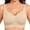 Beige, variant on Wireless Push Up Bras for Women No Underwire Full Coverage Bra Comfy Everyday Bras Red XL