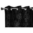 thumbnail image 4 of Grommet Curtain Velvet Embossed Damask Curtain Panel 54 Inch Wide, 4 of 11