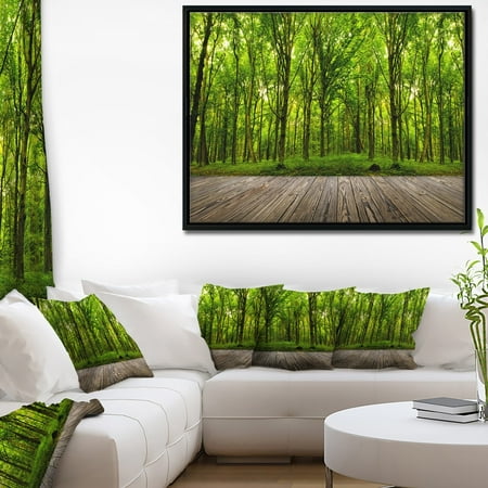 DESIGN ART Designart 'Room Interior in Forest' Landscape Framed Canvas Art