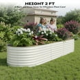 thumbnail image 4 of 2-Pack Galvanized Steel Raised Garden Beds Kit -Outdoor Metal Planter Boxes for Vegetables, Flowers & Herbs.Tool-Free Assembly, Rust-Resistant Green Coated Design, 4 of 7