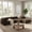 Dark Brown, variant on Christopher Knight Home Luxury 122" L-Shaped Sectional Sofa, Right-Facing Chaise Lounge, Beige