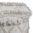 thumbnail image 3 of Noble House Mosiac Boho 16" Wool Stool, Taupe, Natural, 3 of 5