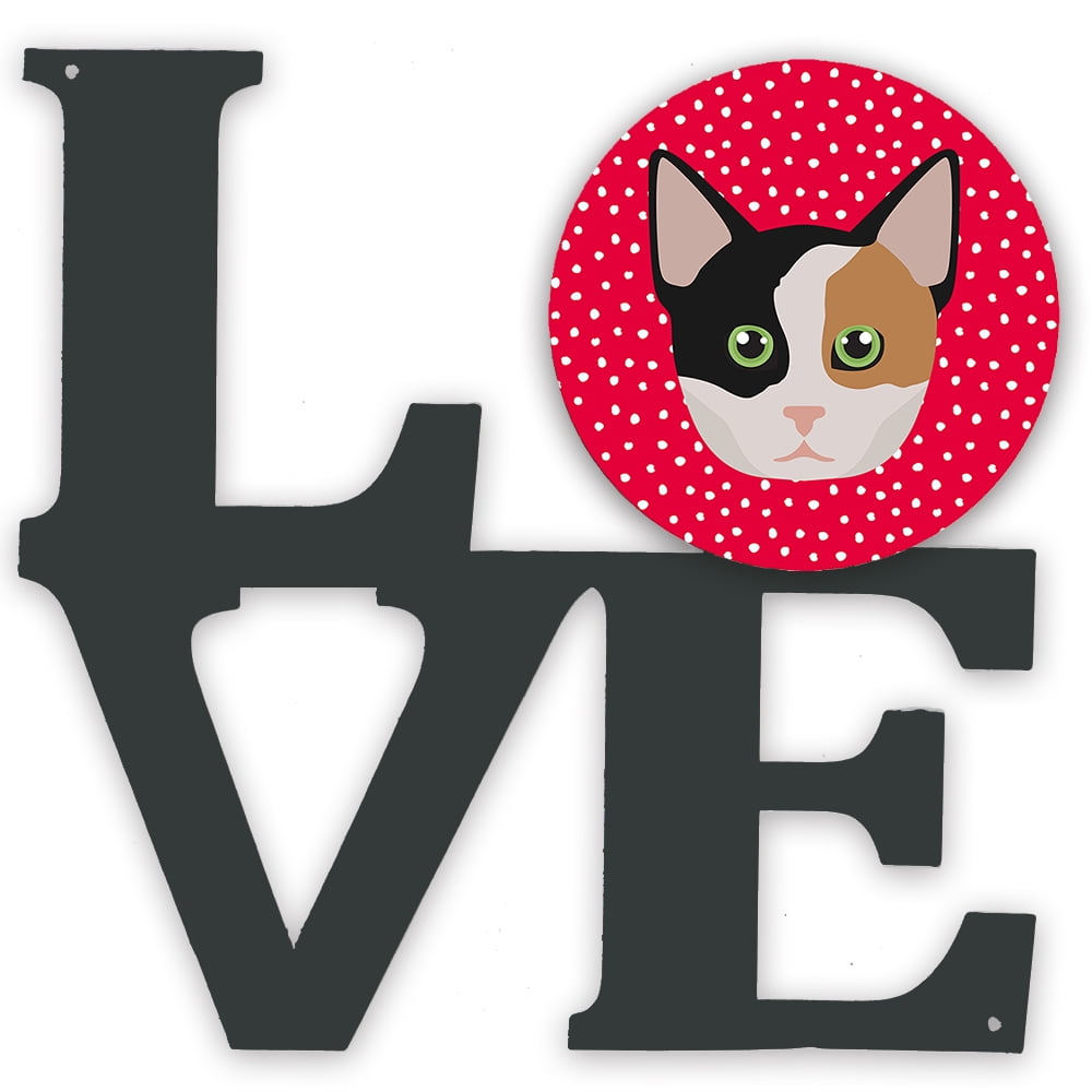 Munchkin Cat Love Metal Wall Artwork LOVE