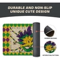 thumbnail image 5 of AVOPATH Jewelry Rhombus Plaid Mardi Gras Carnival Welcome Decorative Doormat, Seasonal Low-Profile Rug Switch Mat for Indoor Outdoor 17x29 Inch, 5 of 6