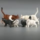 thumbnail image 3 of Figura de gato de imitación, adorno decorativo para el hogar, decoración de paisaje (blanco), 3 of 7