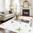 thumbnail image 3 of Groundhog 5'x7' Area Rug, Spring Floral Butterfly Botanical Washable Non-Slip Soft Rugs, Low-Pile Large Carpet for Living Room Bedroom Dining Room, Non-Shedding Accent Rug, 3 of 9