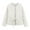 White Coat for Women, variant on Women’s cinched waist quilted cropped jacket with soft texture adjustable tie stylish warm for casual dates weekend trips cool weather White M