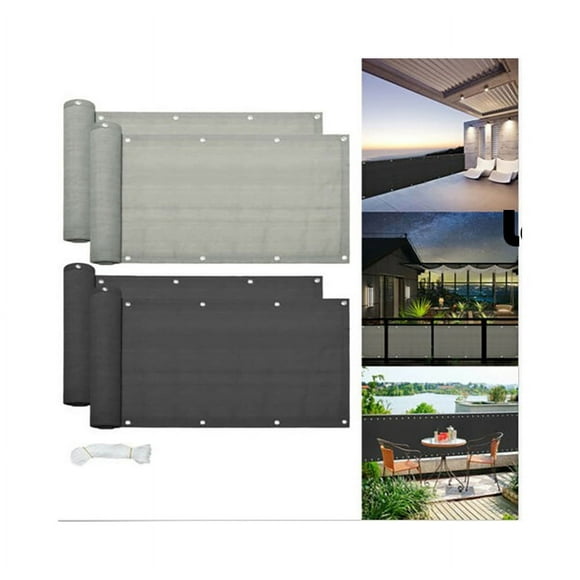 Jinsinto Balcony Privacy Screen Fence Cover, Privacy Screen UV-Resistant Visibility Reduction Fence Screen for Balcony, Apartment, Backyard, Patio, Porch, Garden 0.9*5 meters 1pcs