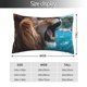 thumbnail image 2 of Fotbe Ice Blue Coastal Lion Funda de Almohada Decorativa Estilo Occidental, Lujo en Algodón, Fundas para Almohadas King, Cojín Estampado para Decoración del Hogar-14"x20", 2 of 6