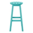 thumbnail image 3 of Costaelm Paradise 29" HDPE Round Outdoor Patio Bar Stool, Turquoise, 3 of 8