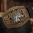 thumbnail image 5 of Vjnyvs Horse Head Snap Buckle Belt, Western Cowboy Waistband for Jeans and Dresses, 5 of 5