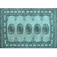 thumbnail image 1 of Ahgly Company Indoor Rectangle Southwestern Light Blue Country Area Rugs, 5' x 8', 1 of 4