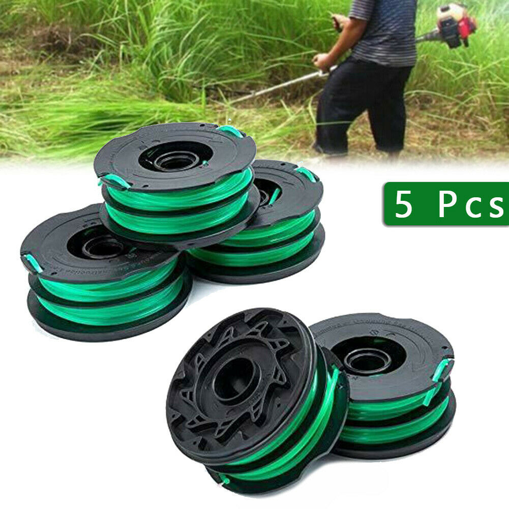 Bigstone 5Pcs Grass Trimmer Replacement Dual Line Spools for Black Decker  DF-080-BKP 