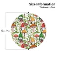 thumbnail image 2 of Lsque Mushrooms Gnomes Pattern 4" Drink Coasters Set of 4, PVC Leather Absorbent Coasters, Table Coaster Set Decorative Coffee Cup Coasters Housewarming Gift -Round Shape, 2 of 6
