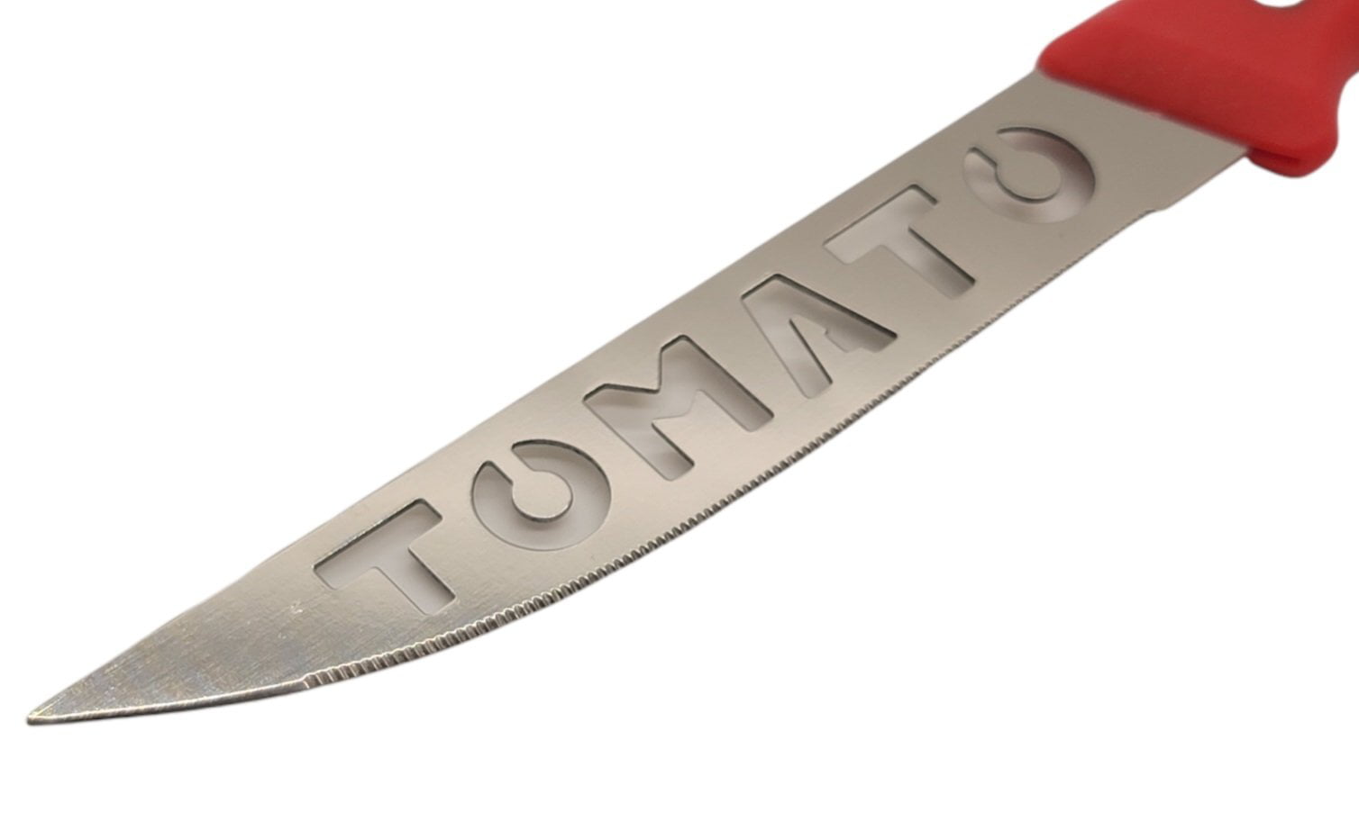 Hygiplas Serrated Tomato Knife Green 100mm - CF898 - Buy Online at Nisbets