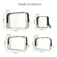 thumbnail image 2 of Neceser Transparente Impermeable Viaje Cosmetiquera PVC Xtellar Negro, 2 of 3