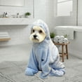 thumbnail image 1 of Adjustable Quick-Drying Dog Towel - Dog Bathrobe Super Absorbent Dog Towels for Drying Dogs | Quick Drying Dog Robes for After Bath Soft Dog Towel | Dog Drying Coat to Keep Dog Warm | Back Zipper, 1 of 6