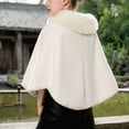 thumbnail image 3 of APEXFWDT Women's Winter Furry Shawl and Wrap Bridal Cape Scarf Wedding Party Custume Accessory Shawl Shrug, 3 of 4