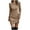 Khaki, variant on Kmdttou Women Casual Sleeve Solid Waist Round Neck Knitting Hip Wrap Dresses,Women's Long Dresses Flowy Maxi for Beach